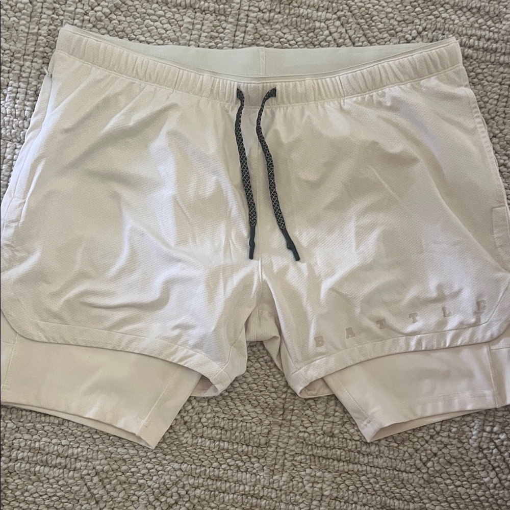 Men's Cream Battle xl Athletic Shorts